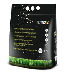 Мікродобриво NPK 15-0-0+Fe для газону та знищення моху, 5 кг (Fertis)