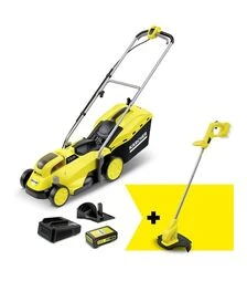 Газонокосилка аккумуляторная Karcher LMO 18-33 Battery, 18 В, 33 см, 35–65 мм, травосборник 35 л (9.612-112.0)