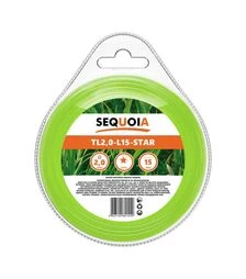 Леска для триммера SEQUOIA TL2,0-L15-Star звездочка 2,0 мм, 15 м