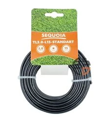 Леска для триммера SEQUOIA TL3,0-L15-Standart круглая 3,0 мм, 15 м