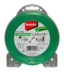 Волосінь для тримера Makita 2,0мм/15м, конюшина (E-01769)