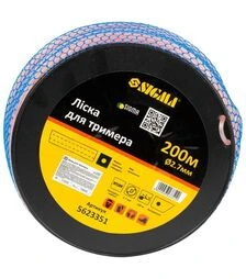Ліска для тримера Sigma армований квадрат Ø2,7мм, 200м котушка (5623351)