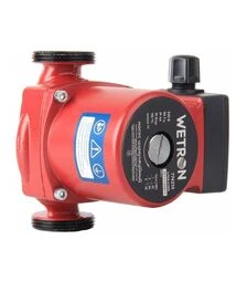 Насос циркуляційний Wetron LPS25-6/130B, 100 Вт, 6 м, 50 л/хв, Ø1 1/2" 130 мм, з гайками Ø1", бордо (774233)