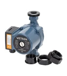 Насос циркуляційний Wetron 100 Вт, 6 м, 75 л/хв, Ø1 1/2" 180 мм, з гайками Ø1" (774532)