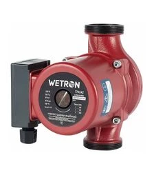 Насос циркуляційний Wetron LPS32-8/180B, 250 Вт, 8 м, 160 л/хв, Ø2" 180 мм, з гайками Ø1 1/4″, бордо (774242)