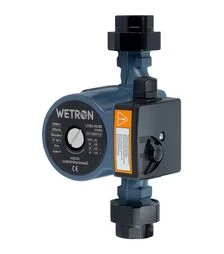 Насос циркуляційний Wetron 65 Вт, 4 м, 63 л/хв, Ø1 1/2" 180 мм, з гайками Ø1" (774512)