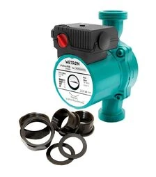 Насос циркуляційний Wetron LР525–4/180С, 75 Вт, 4 м, 40 л/хв, Ø1 1/2" 180 мм, з гайками Ø1, зелений (774312)