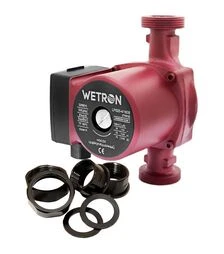 Насос циркуляційний Wetron LР525–4/180В, 75 Вт, 4 м, 40 л/хв, Ø1 1/2" 180 мм, з гайками Ø1", бордо (774212)