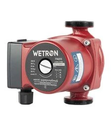 Насос циркуляційний Wetron 75 Вт, 4 м, 45 л/хв, Ø1 1/2" 130 мм, з гайками Ø1", бордо (774213)