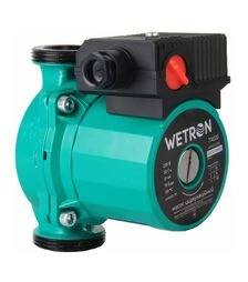 Насос циркуляційний Wetron 75 Вт, 4 м, 45 л/хв, Ø1 1/2" 130 мм, з гайками Ø1", зелений (774313)