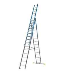 Драбина розкладна ELKOP трисекційна 4,6-11,4 м з металевою розтяжкою (VHR Р 3*17)