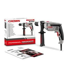 Дриль ударний CROWN CT10128C, 600 Вт, 2800 об/хв, 44800 уд/хв (CT10128C)