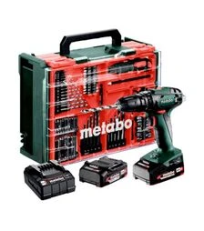 Дрель-шуруповерт ударная аккумуляторная Metabo SB 18 + набор аксессуаров, кейс (602245710)