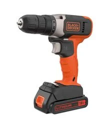 Дриль-шурупокрут акумуляторний BLACK+DECKER BCD001C1, 18 В, 1,5 Агод