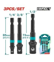 Набір перехідників TOTAL TAC273651, 1/4", 3/8", 1/2", 3 шт. (TAC273651)