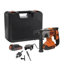 Перфоратор аккумуляторный BLACK+DECKER BCD900E2K, SDS-Plus, 18 В, в кейсе