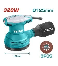 Ексцентрикова шліфмашина TOTAL TF2031256 320 Вт, 125 мм (TF2031256)