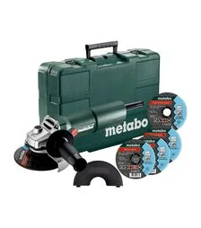 Угловая шлифмашина Metabo W 750-125, 750 Вт + диски, кейс (603605680)
