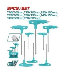 Набір шестигранних ключів TOTAL THHW80836 Torx, Т-подібна рукоятка, 8 шт. (THHW80836)