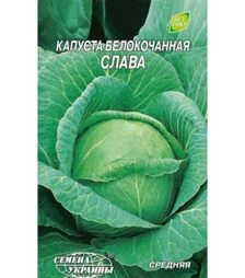Насіння білоголової капусти Слава, 1 г (Насіння України)