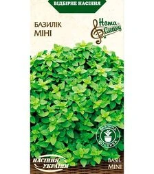 Насіння базиліку Кімнатний зелений Міні, 25 г (Насіння України)