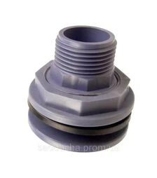 Врезка пластмассовая с обратной резьбой для бака 1/2''
