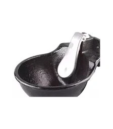 Поилка чашечная для КРС (коровы, телята, лошади) чугунная с нержавеющим языком и латунным клапаном, 1,8 л