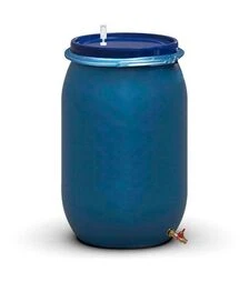 Бочка для бродіння Litolan 210 л, з гідрозатвором та латунним краном 1/2" (2762121М)