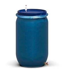 Бочка для бродіння Litolan 230 л, з гідрозатвором та латунним краном 1/2" (2703111М)
