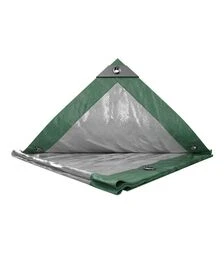 Тент универсальный Mastertool 8х10 м 130 г/м², двусторонний, зеленый/серебристый (89-1810)