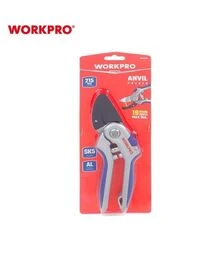 Секатор WORKPRO SK5 PRO з алюмінієвим руків'ям та ковадлом, 215 мм (WP332012)