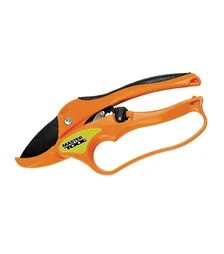 Секатор MASTERTOOL 200 мм, с наковальней, храповым механизмом и тефлоновым покрытием (14-6112)