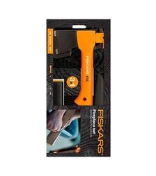 Подарунковий набір Fiskars: сокира X5 XXS+ ніж + точила (1057913)