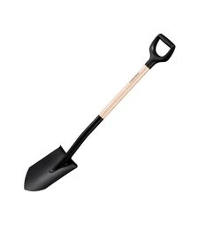 Лопата штыковая Fiskars Solid, с деревянной ручкой (1066721)