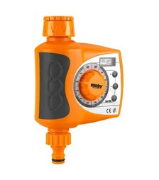 Таймер подачі води HECHT 08907 електронний з LCD-дисплеєм, з адаптерами 3/4" та 1"