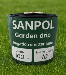 Крапельна стрічка Sanpol 7 mil, 100 м, відступ 10 см (2047711)