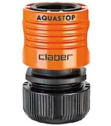 Конектор Claber 1/2" для поливального шлангу з системою аквастоп (86020000)