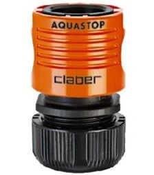 Конектор Claber 1/2" для поливального шлангу з системою аквастоп (86030000)