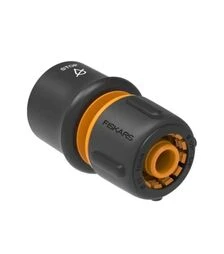 Соединитель для шланга Fiskars LB30, 1/2-5/8", с аквастопом (1027083)