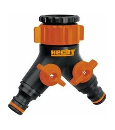 Розподільник подвійний HECHT 08002 з кранами, 3/4" / 1"
