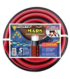 Комплект FORTE MARS - шланг четырехслойный армированный 50 м+ пистолет, 2 кон., адаптер (134523)