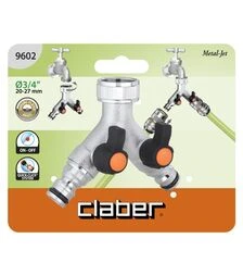Распределитель Claber 3/4"В, выход двухканальный адаптер коннектора Y, металл (96020000)