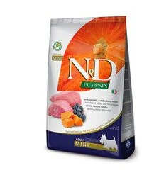 Беззерновий сухий корм для собак дрібних порід Farmina N&D з ягням, гарбузом та чорницею, 2,5 кг