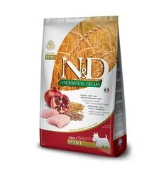 Низькозерновий сухий корм для собак дрібних порід Farmina N&D з куркою та гранатом, 2,5 кг