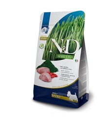 Беззерновий сухий корм для собак дрібних порід Farmina N&D Spirulina з ягням, спіруліною та ягодами годжі, 2 кг