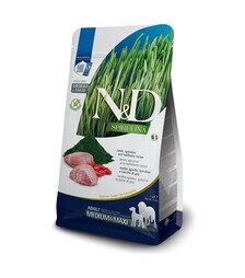Беззерновий сухий корм для собак середніх і великих порід Farmina N&D Spirulina з ягням, спіруліною та ягодами годжі, 2 кг