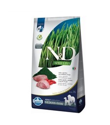 Беззерновий сухий корм для собак середніх і великих порід Farmina N&D Spirulina з ягням, спіруліною та ягодами годжі, 7 кг