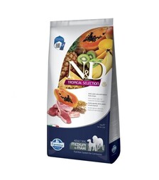 Низькозерновий сухий корм для собак середніх і великих порід Farmina N&D Tropical Selection з ягням і тропічними фруктами, 10 кг