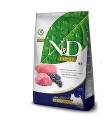 Беззерновой сухой корм для собак мелких пород Farmina N&D Prime Lamb&Blueberry Adult Mini с ягненком и черникой, 2,5 кг
