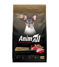 Повнораціонний cухий корм для собак дрібних порід AnimAll Expert Choice зі свіжою індичкою та ягням, 12 кг
